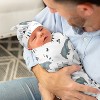 Sweet Jojo Designs Boy Baby Cocoon and Beanie Hat Swaddle Wrap Bear Mountain Blue and Black 2pc - 3 of 4