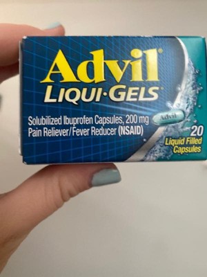 Advil Liqui-gels Pain Reliever/fever Reducer Liquid Filled Capsules ...