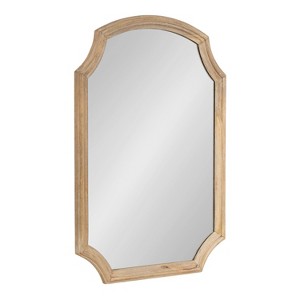 Kate & Laurel All Things Decor 23"x32" Carlow Wood Arched Mirror Natural - 1 of 4