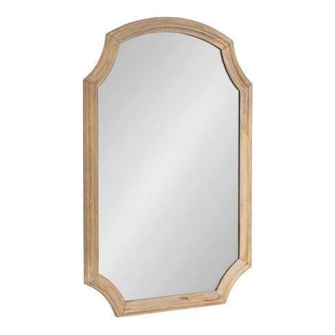 Kate & Laurel All Things Decor 23"x32" Carlow Wood Arched Mirror Natural - image 1 of 4