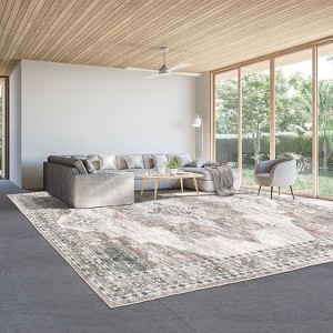Machine Washable Area Rugs Large Vintage Floral Area Rug Non Slip Distressed Soft Low Pile Non Shedding Design Floor Carpet - 1 of 4