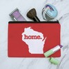 Wisconsin WI Home State Solid Red Officially Licensed Makeup Cosmetic Bag Organizer Pouch - 2 of 4