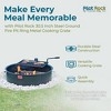 Pilot Rock 30 Inch Heavy Duty Steel Ground Fire Pit Ring Insert Liner and Metal Cooking Grate for Grilling, Camping, and Backyard Bonfires, Black - 2 of 4