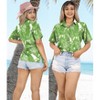 HAPPY BAY Button Down Shirt Funky Short Sleeve Tops Tropical Vacation Colorful Blouse Shirt Summer Hawaiian Beach Party Floral Shirts - 3 of 4