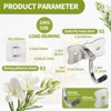 Phiestina Butterfly-Style Hanging Hooks, Bathroom & Wardrobe Door-Mounted Hooks, 3-Pack - 4 of 4