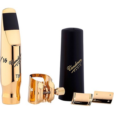 Vandoren V16 Metal Tenor Large Chamber Mouthpiece with Optimum Ligature/Cap Kit Level 2 T8L 194744018022