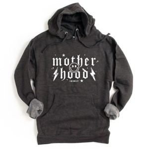 Simply Sage Market S.W.Smiley Mother Hood Distressed Hoodie - L - Charcoal - 1 of 4