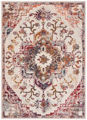 Light Blue Floral Tufted Rectangular Rug 4' x 6' - Easy Care Synthetic