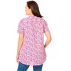 Woman Within Plus Size Pintucked Half-Button Tunic - 3 of 4