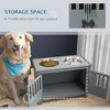 Kumasinova Large Dog Food Storage Container,Elevated Dog Bowls with Storage Cabinet Containing Large 37L Capacity,Raised Dog Bowl Stand - 4 of 4