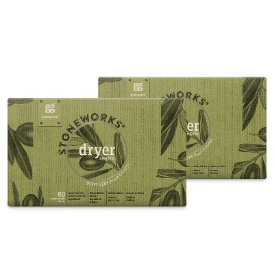 Grab Green Stoneworks Dryer Sheets, Olive Leaf Scent
