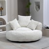 Chic Crate-High Back Bean Bag Lounger – Durable Gaming Sofa with 3 Pillows for Adults & Kids, All-Weather Indoor/Outdoor, Beige Chenille - 2 of 4
