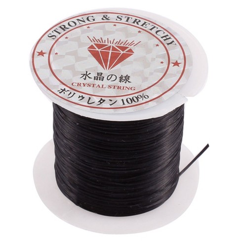 Unique Bargains Elastic Bracelet Making String Beading Thread Cord Roll 10m  Length Black : Target