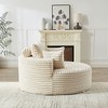 55 inch L Beige Corduroy Sponge single sofa for Living room Bedroom Lounge and Projection Room (Not a Swivel Chair) No Assembly Required - 4 of 4