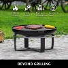 Good Directions Viking 24" Outdoor Fire Pit with Grill Plate and Cover Lid Black - 3 of 4