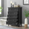 Modern 5 Drawers Dresser, Storage Drawers Cabinet For Cloths In Living Room, 45 Inch Length For Living Room-Cuddlewood - 2 of 4