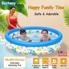 Bestway "48x10” Inflatable Family Pool for Kids – Foldable Swim Center with Easy Drain Plug for Indoor/Outdoor Fun" Blue - 3 of 4