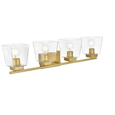 Elegant Lighting Merrick 4 light Brass and Clear Bath Sconce