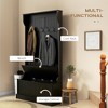 3-In-1 Entryway Bench with Coat Rack, Hall Tree with Bench and Shoe Storage - 4 of 4