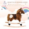 Whisen Kids’ Plush Rocking Horse with Neighing and Galloping Sound, Rocker Horse Chair Toy Gift for 36+ Months - Brown - 4 of 4