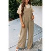 BLUEMING Womens Jumpsuits Loose Bib Pants Overalls Adjustable Straps Baggy Rompers Jumpsuits Wide Leg Pants - 2 of 2