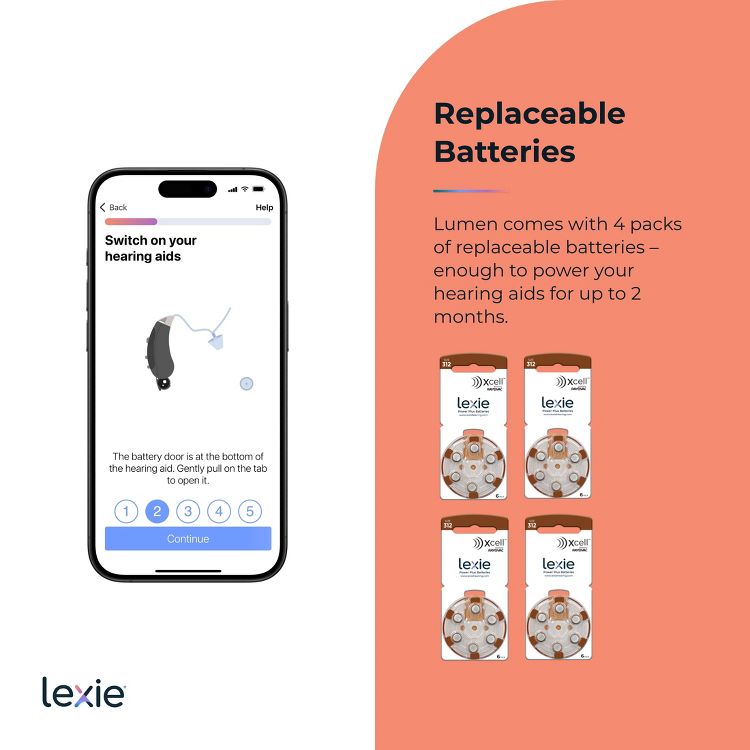Lexie Lumen - Self-fitting OTC Hearing Aids for Adults and Seniors| Replaceable Batteries, Noise Reduction and Self-Fit Solution, 6 of 16
