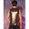 Lars Amadeus Men's Sequin Shiny Nightclub Party Metallic Sleeveless Tank Top - 3 of 4