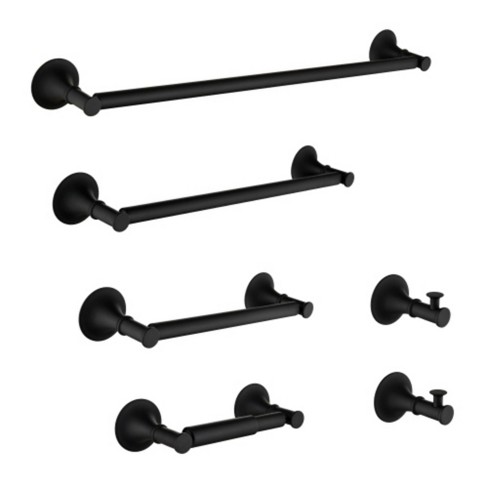 Wall-Mounted 6-Piece Brass Towel Bar Set for Bathroom - image 1 of 4