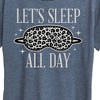 Women's - Instant Message - Lets Sleep All Day Short Sleeve Graphic T-Shirt - 2 of 4