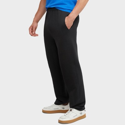 Hanes EcoSmart Fleece Joggingbroek voor heren, Zwart, XXL