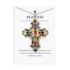 Anna-Kaci Stained Glass Rhinestone Patonce Cross Necklace with Message Card & Envelope Jewelry Gift - 2 of 4