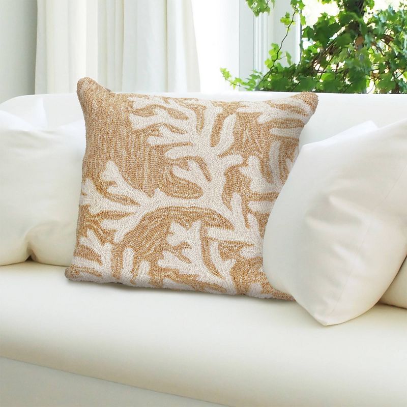 18"x18" Front Porch Coral Design Indoor/Outdoor Square Throw Pillow - Liora Manne, 4 of 7