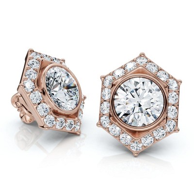 Pompeii3 2 1/2Ct Sally Diamond Earrings 14k Gold Lab Created