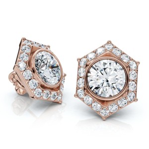 Pompeii3 2 1/2Ct Sally Diamond Earrings 14k Gold Lab Created - 1 of 2