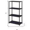 HomeRoots 44" Black Metal and Wood Four Tier Etagere Bookcase - 3 of 4