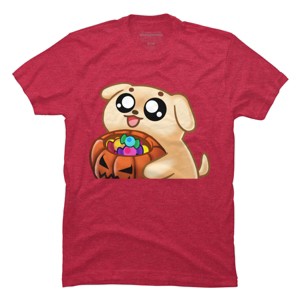 Men's Design By Humans Halloween Candy Pup By Puppers T-Shirt - 1 of 4