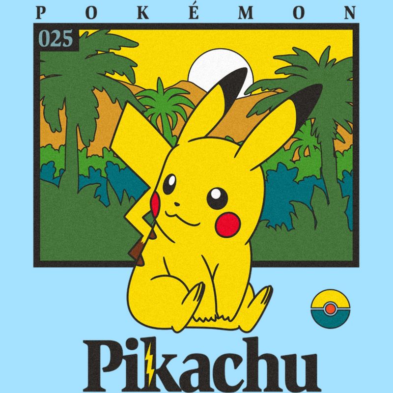 Men's Pokemon Tropical Pikachu T-Shirt, 2 of 5