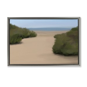 Stupell Industries Long Beach Path Floating Frame Canvas Art - 1 of 4