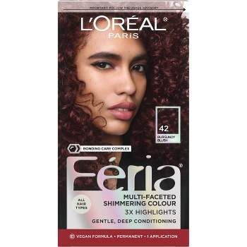 L'Oreal Paris Feria Permanent Hair Color - Burgundy Blush (Deep Reddish Brown) 42