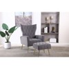 Lyngins Velvet Accent Chairs with Ottoman,Upholstered Arm Chairs for Living Room,Bedroom - 2 of 4
