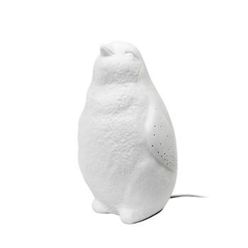 Porcelain Arctic Penguin Shaped Table Lamp White - Elegant Designs