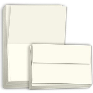 Hamilco Blank Cards and Envelopes CREAM Cardstock Paper 4.5" x 6.25" A6 Folded Cards with Envelopes 100 Pack - 1 of 4