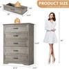 5/6 Drawer Dresser for Bedroom, Wooden Chest of Drawers with Wide Handles, Modern Farmhouse Storage Cabinet Organizer for Bedroom, Living Room - 2 of 4
