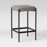Edinburgh Upholstered Backless Counter Height Barstool with Metal Base Gray - Project 62™
