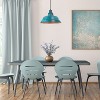 River of Goods 20.5" 1-Light Pepper Metal Pendant Blue: Industrial Style, Adjustable Height, UL Listed - 2 of 4