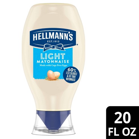 Hellmann's Light Mayonnaise Squeeze - 20oz : Target