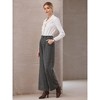 INSPIRE CHIC Women's Plaid Work Vintage Houndstooth Wide Leg Straight Long Pants - 3 of 4