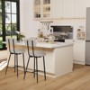 Set of 2/4 Upholstered Counter Height Bar Stools, 350Lbs Capacity Modern Bar Chairs with Backrest & Metal Footrest for Kitchen, Dining Room - 2 of 4