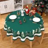Christmas Tablecloth Xmas Table Cloth with Snowflake/Pine Tree Decorations Washable Decorative Table Cover for Dining Party & Holidays - 4 of 4
