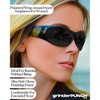 grinderPUNCH Super Dark Polarized Black Sunglasses  Biker Style Rider  Wrap Around Style Lightweight UV Protection - 4 of 4